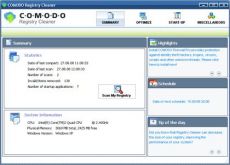 Скриншот 1 из 1 программы COMODO Registry Cleaner