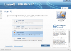 Скриншот 3 из 4 программы Emsisoft Emergency Kit