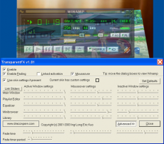 Скриншот 1 из 1 программы TransparentFX