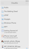 Скриншот 5 из 5 программы CloudSix for Dropbox (Windows Phone)