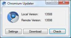 Скриншот 1 из 1 программы Chromium Updater