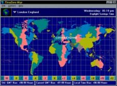 Скриншот 1 из 1 программы Time Zone Map