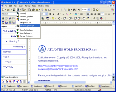 Скриншот 8 из 10 программы Atlantis Word Processor
