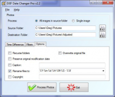 Скриншот 3 из 3 программы EXIF Date Changer
