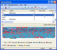 Скриншот 1 из 1 программы mst Defrag Home Edition
