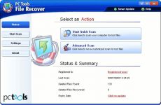 Скриншот 1 из 3 программы PC Tools File Recover