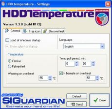 Скриншот 1 из 1 программы HDD Temperature SCSI