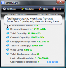 Скриншот 2 из 8 программы BatteryCare