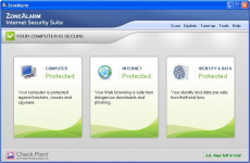 Скриншот 1 из 2 программы ZoneAlarm Internet Security Suite