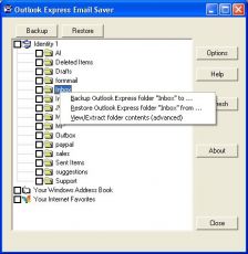 Скриншот 1 из 1 программы Outlook Express Email Saver