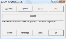 Скриншот 1 из 1 программы MKV to WMV Converter