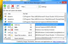 Скриншот 1 из 1 программы Win+R Alias Manager