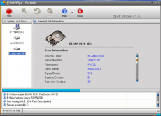 Скриншот 1 из 1 программы Disk Wipe