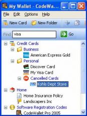 Скриншот 1 из 1 программы CodeWallet Pro 2006 Desktop Companion