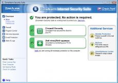 Скриншот 1 из 2 программы ZoneAlarm Extreme Security