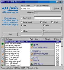 Скриншот 1 из 1 программы MP3-finder