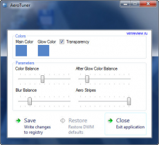 Скриншот 1 из 1 программы AeroTuner