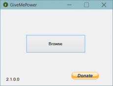 Скриншот 1 из 1 программы Give Me Power (GMP)