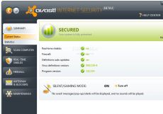 Скриншот 1 из 1 программы Avast Internet Security