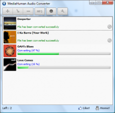 Скриншот 1 из 1 программы MediaHuman Audio Converter