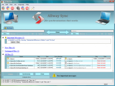 Скриншот 1 из 2 программы Allway Sync