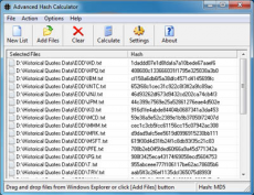 Скриншот 1 из 3 программы Advanced Hash Calculator
