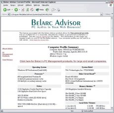 Скриншот 1 из 2 программы Belarc Advisor