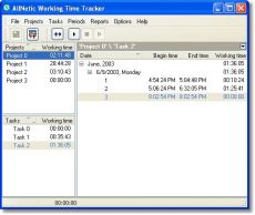 Скриншот 1 из 1 программы AllNetic Working Time Tracker