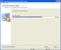 Скриншот 1 из 1 программы SQL Server Recovery Toolbox