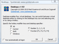 Скриншот 1 из 2 программы Sysinternals Desktops