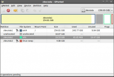 Скриншот 1 из 1 программы GParted LiveCD