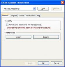 Скриншот 1 из 1 программы Gmail Manager
