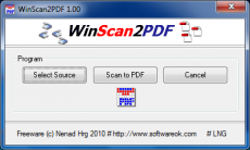 Скриншот 1 из 1 программы WinScan2PDF
