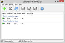 Скриншот 3 из 3 программы SoftPerfect RAM Disk