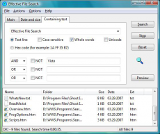 Скриншот 3 из 3 программы Effective File Search