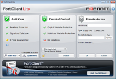 Скриншот 1 из 3 программы FortiClient