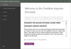 Скриншот 1 из 1 программы OneNote Importer Tool