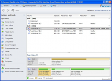 Скриншот 1 из 2 программы Acronis Disk Director