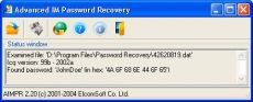 Скриншот 1 из 1 программы Advanced Instant Messengers Password Recovery