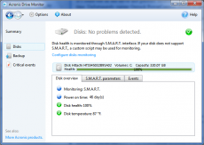 Скриншот 3 из 4 программы Acronis Drive Monitor