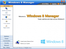 Скриншот 1 из 1 программы Windows 8 Manager