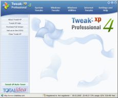 Скриншот 1 из 1 программы TweakXP