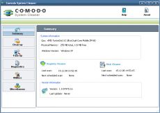Скриншот 1 из 5 программы COMODO System Cleaner