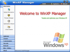 Скриншот 1 из 1 программы WinXP Manager
