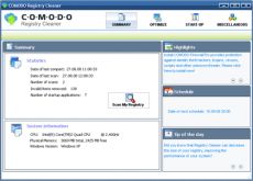 Скриншот 1 из 2 программы COMODO Registry Cleaner