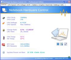 Скриншот 1 из 1 программы Notebook Hardware Control (NHC)