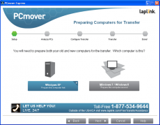 Скриншот 1 из 1 программы PCmover Express