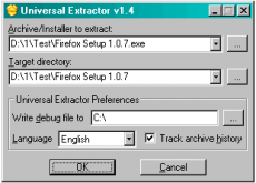 Скриншот 1 из 5 программы Universal Extractor
