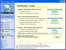 Скриншот 1 из 1 программы PC Security Test