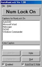 Скриншот 1 из 1 программы AutoNumLock